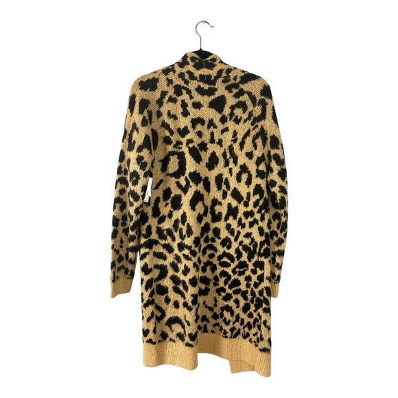 BP NWT Long Leopard Jacquard Cardigan | Size Medium - Picture 5 of 8